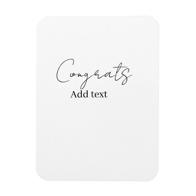Congrats congratulations graduate name date  magnet (Vertical)