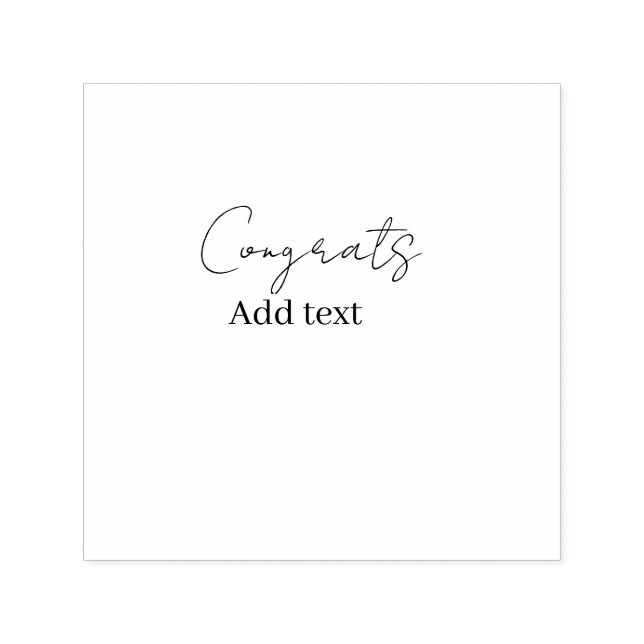 Congrats congratulations graduate name date  self-inking stamp (Design)