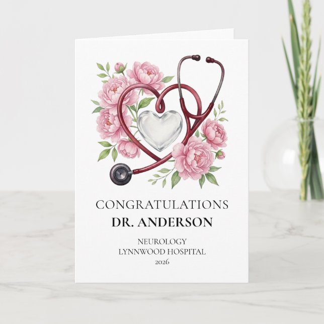 Congrats Doctor, Nurse Personalised Card (Front)