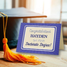 Congrats! Doctorate Degree Graduation card