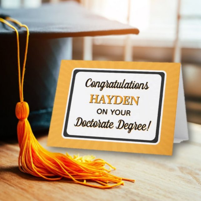 Congrats! Doctorate Degree Graduation card (Creator Uploaded)