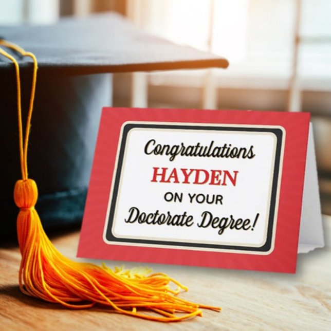 Congrats! Doctorate Degree Graduation card (Creator Uploaded)
