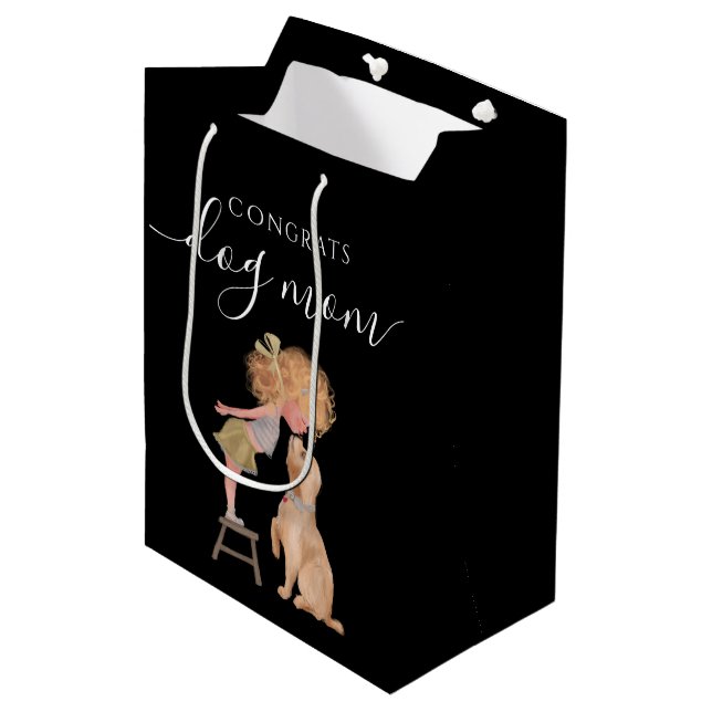 Congrats Dog Mum Gift Bag (Front Angled)