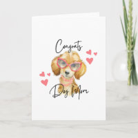 Congrats Dog Mum Greeting Cards