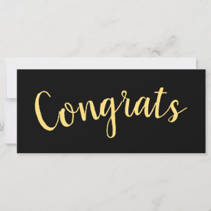 CONGRATS Elegant Script Modern Black Background