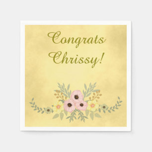 Congrats Flower Napkin