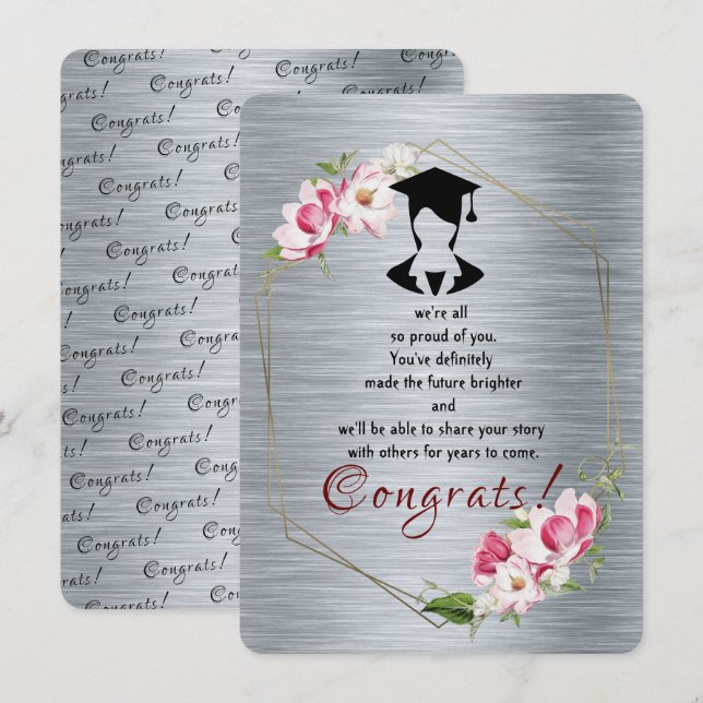 Congrats for the graduation card (Front/Back)