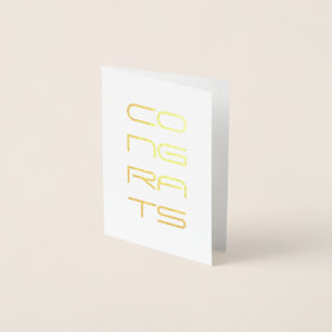 congrats gold foil foil card