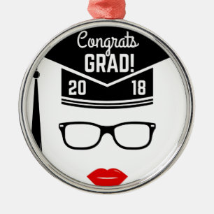 congrats grad 2018 girl metal tree decoration