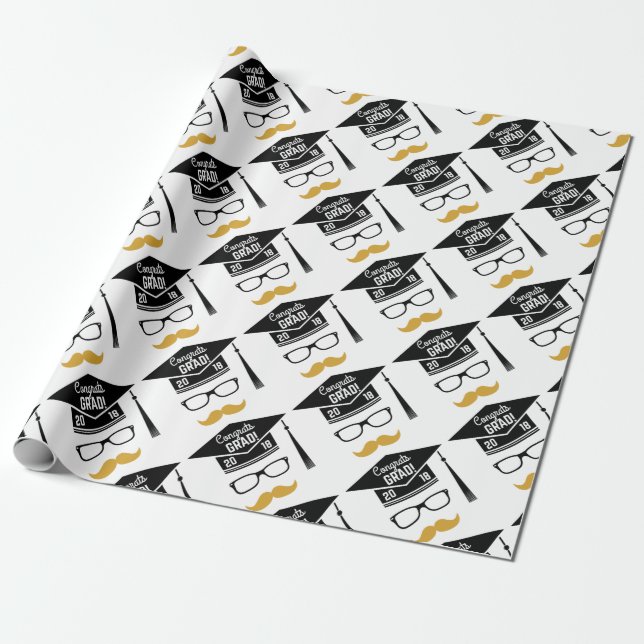 congrats grad 2018 wrapping paper (Unrolled)