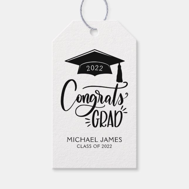 Congrats Grad 2022 Graduation Gift Tag (Front)