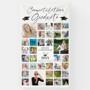 Congrats Grad 35 Photo Collage Script Personalised Banner