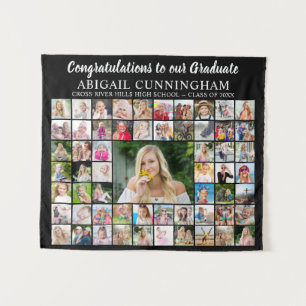 Congrats Grad 59 Photo Collage Confetti Your Colou Tapestry