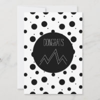 Congrats Grad Abstract Monochrome Dots Mountain