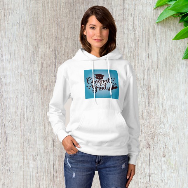 Congrats Grad Blue Graduation Celebration Hoodie (Creator Uploaded)