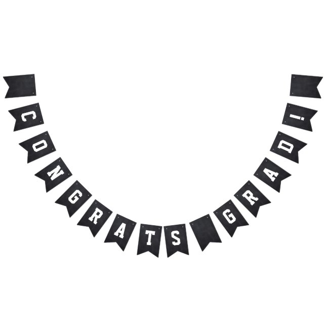 Congrats Grad Chalkboard Bunting Flags (All)