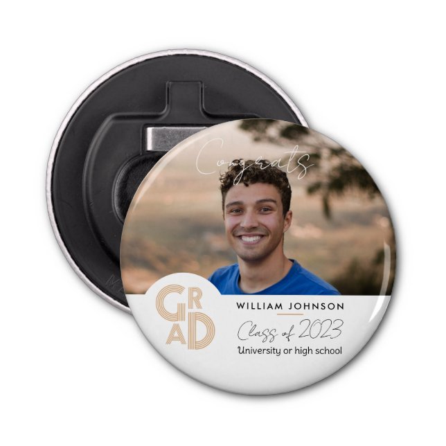 Congrats Grad Class of 2023 Bottle Opener (Front)