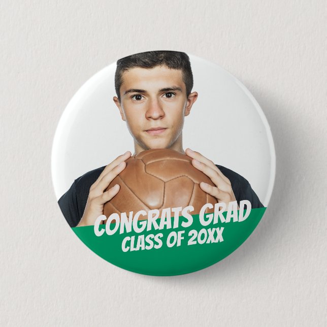 Congrats Grad Class of 20XX Modern Cool Simple 6 Cm Round Badge (Front)