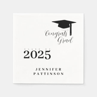 Congrats Grad Class Year Graduation Napkin