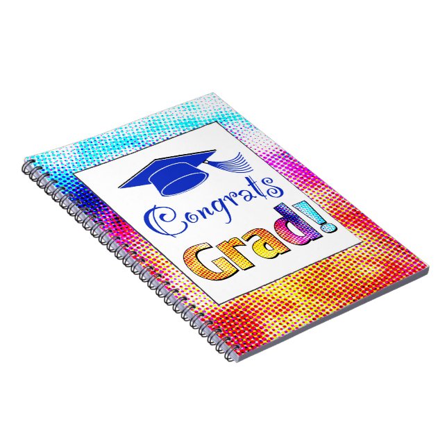 Congrats Grad Colours, Fun Notebook (Right Side)