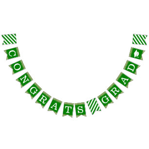 Congrats Grad Congratulations Green  Bunting