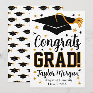 Congrats Grad Custom Name Graduation Invitation