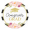 Congrats Grad | Floral Stripes Glam Graduation