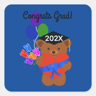 Congrats Grad! Graduation Bear #3 Stickers