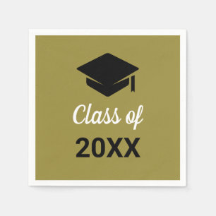 Congrats Grad Graduation Cap Class Of Any Year Napkin