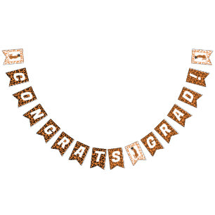 Congrats Grad! Graduation Leopard Bunting