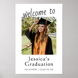Congrats Grad Graduation Party Photo Welcome Poster