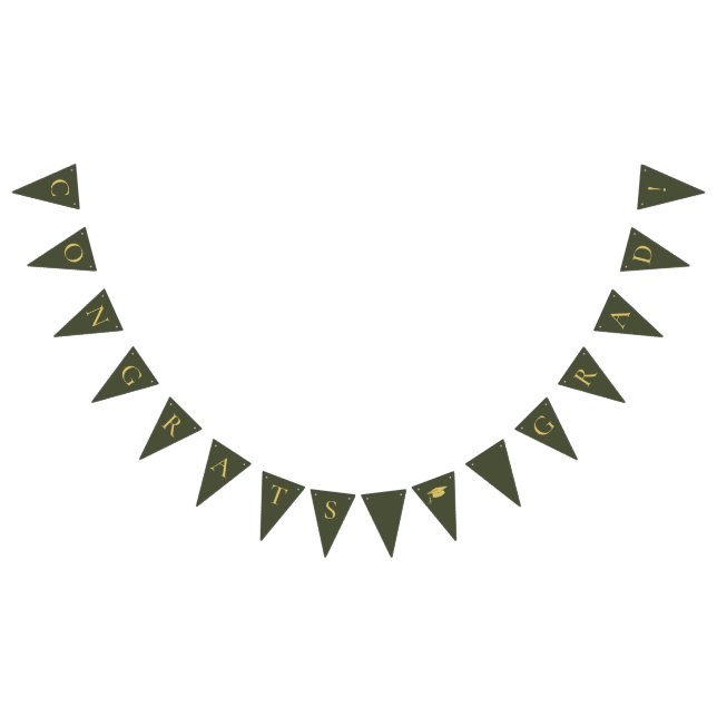 Congrats Grad Green Bunting (All)