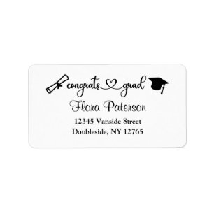 Congrats Grad Labels, Address Labels, Stickers