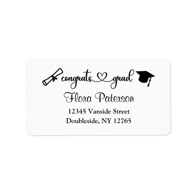 Congrats Grad Labels, Address Labels, Stickers (Front)