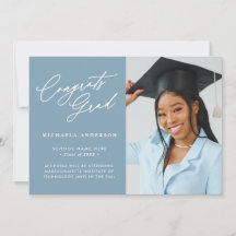 Congrats Grad Modern Script Photo Graduation