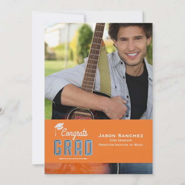 Congrats Grad Photo Graduation Announcement (Front)