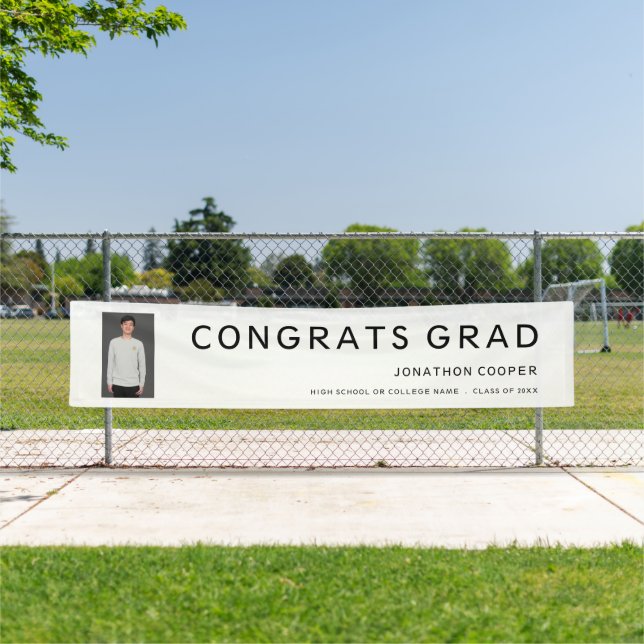 Congrats Grad Photo Text Graduation Banner (Insitu)