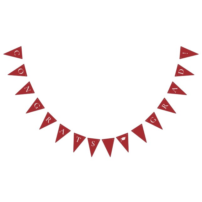 Congrats Grad Red Bunting (All)