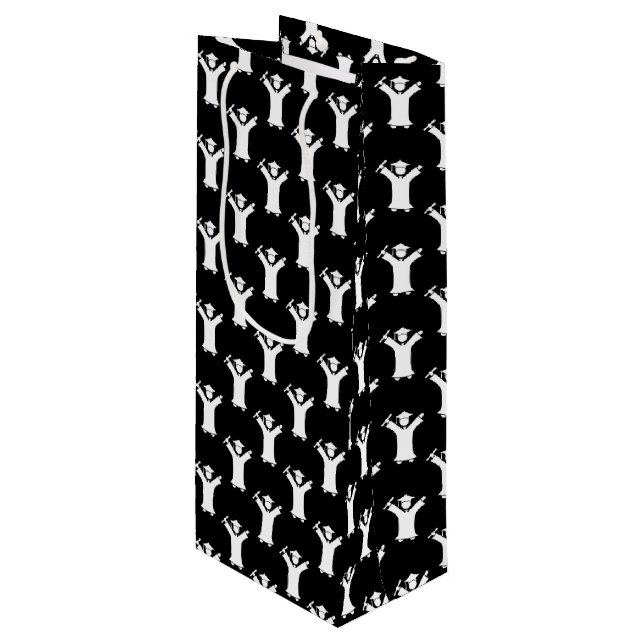 Congrats Grad Wine Gift Bag (Front Angled)