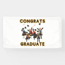 Congrats Graduate 1.6x3 Vinyl Banner