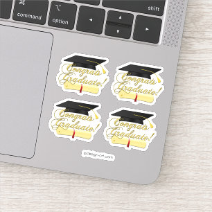 Congrats Graduate Diploma and Graduation hat