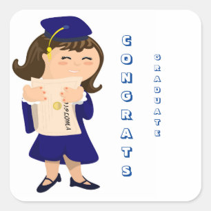 Congrats Graduate Girl Stickers