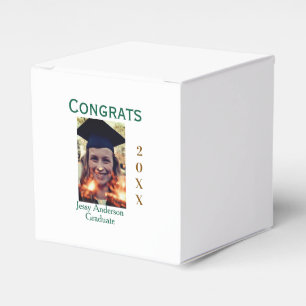 Congrats graduate green gold year 20XX namesimple Favour Box
