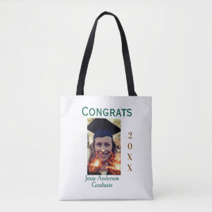 Congrats graduate green gold year 20XX namesimple Tote Bag