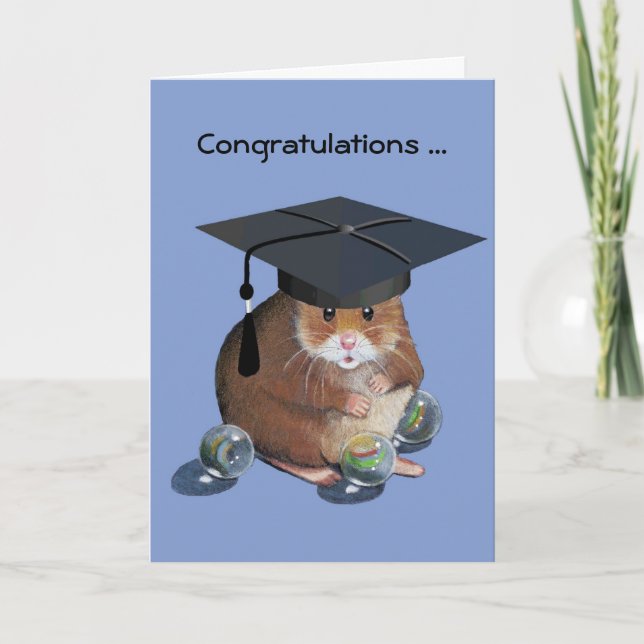 Congrats Graduate: Hamster: All Marbles Intact Card (Front)
