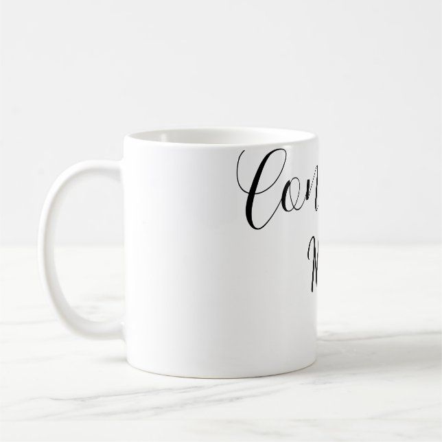 Congrats graduate name simple minimal year class  coffee mug (Left)