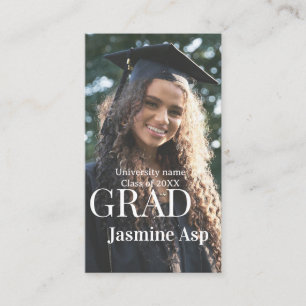 Congrats graduate name university name class 20XX Business Card