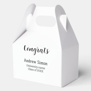 Congrats graduate name university name class 20XX Favour Box