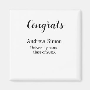 Congrats graduate name university name class 20XX Magnet