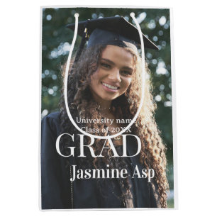 Congrats graduate name university name class 20XX Medium Gift Bag